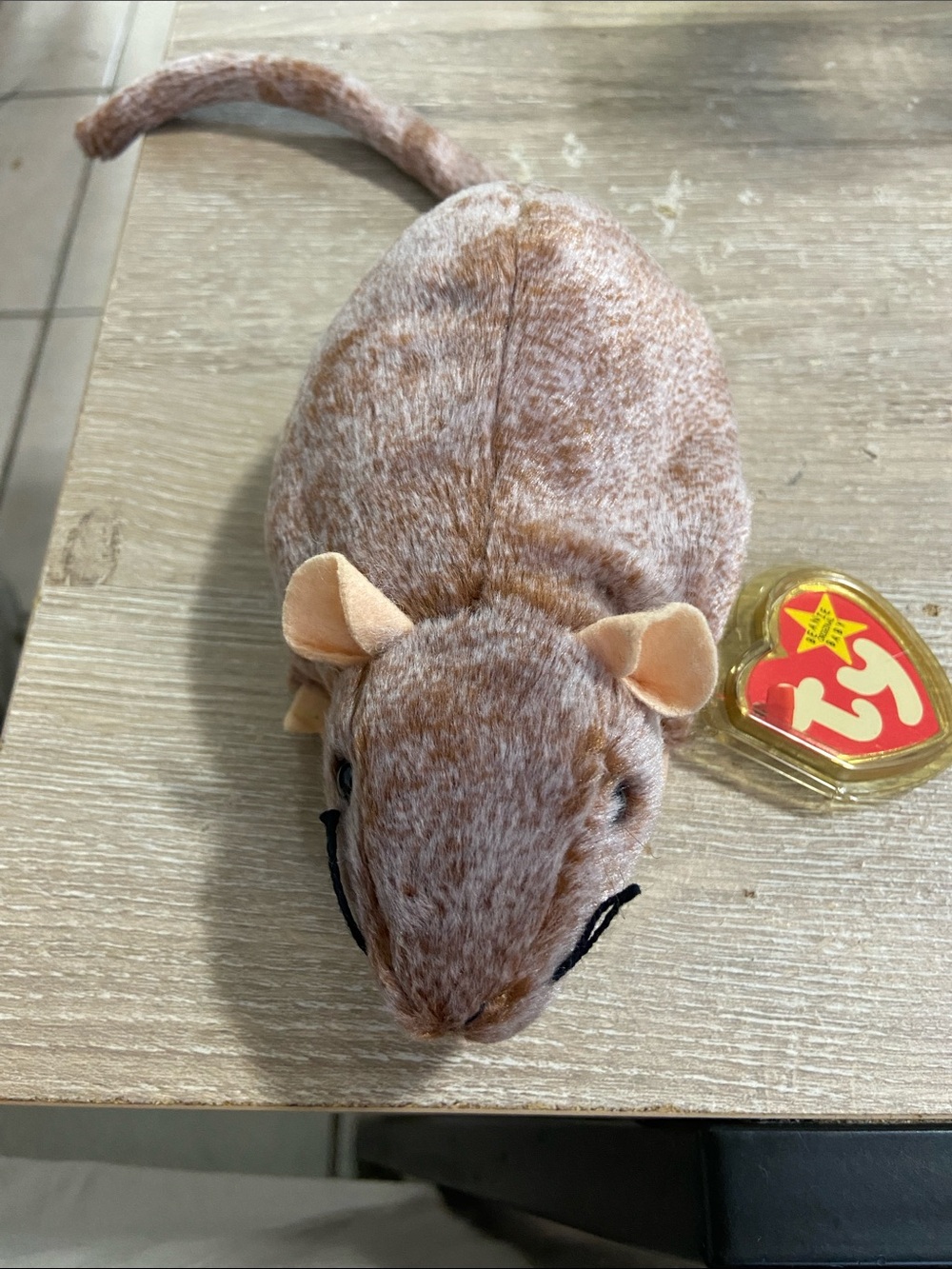 Ty Beanie Babies "Tiptoe" the Mouse, Rat, Brand New Mint Tags Vintage 1999